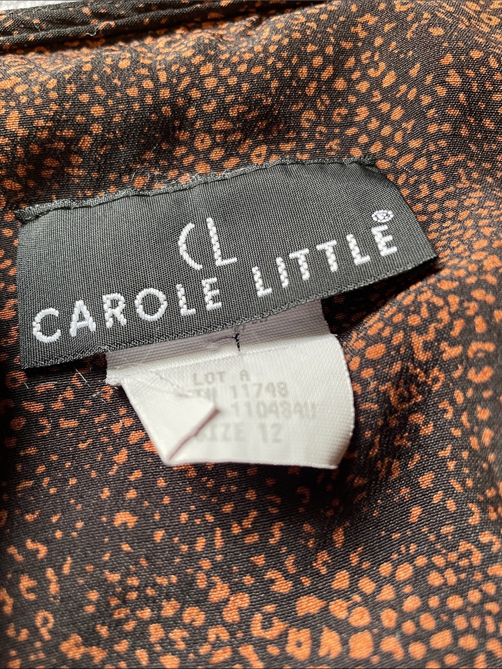 Vintage Carole Little Tropical Floral Wrap Top Pull On Cropped Pants Size Medium - Picture 8 of 15